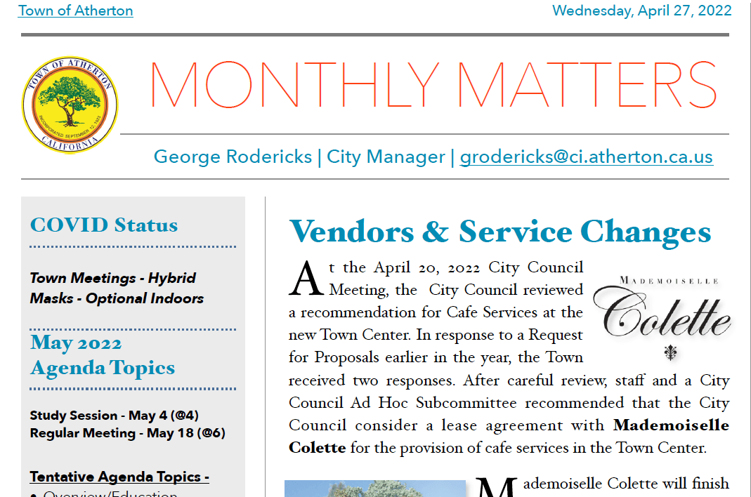 April 2022 Monthly Matters