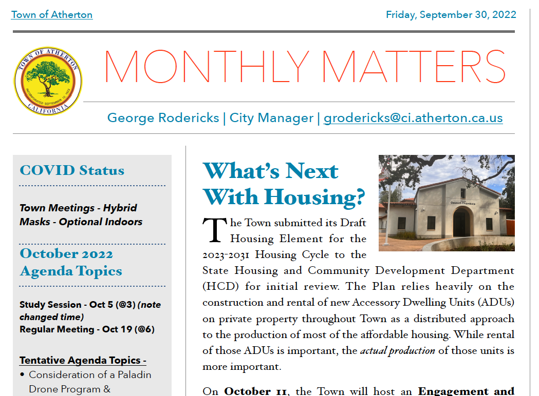 Monthly Matters - September 2022