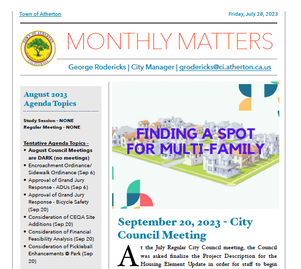 July Monthly Matters