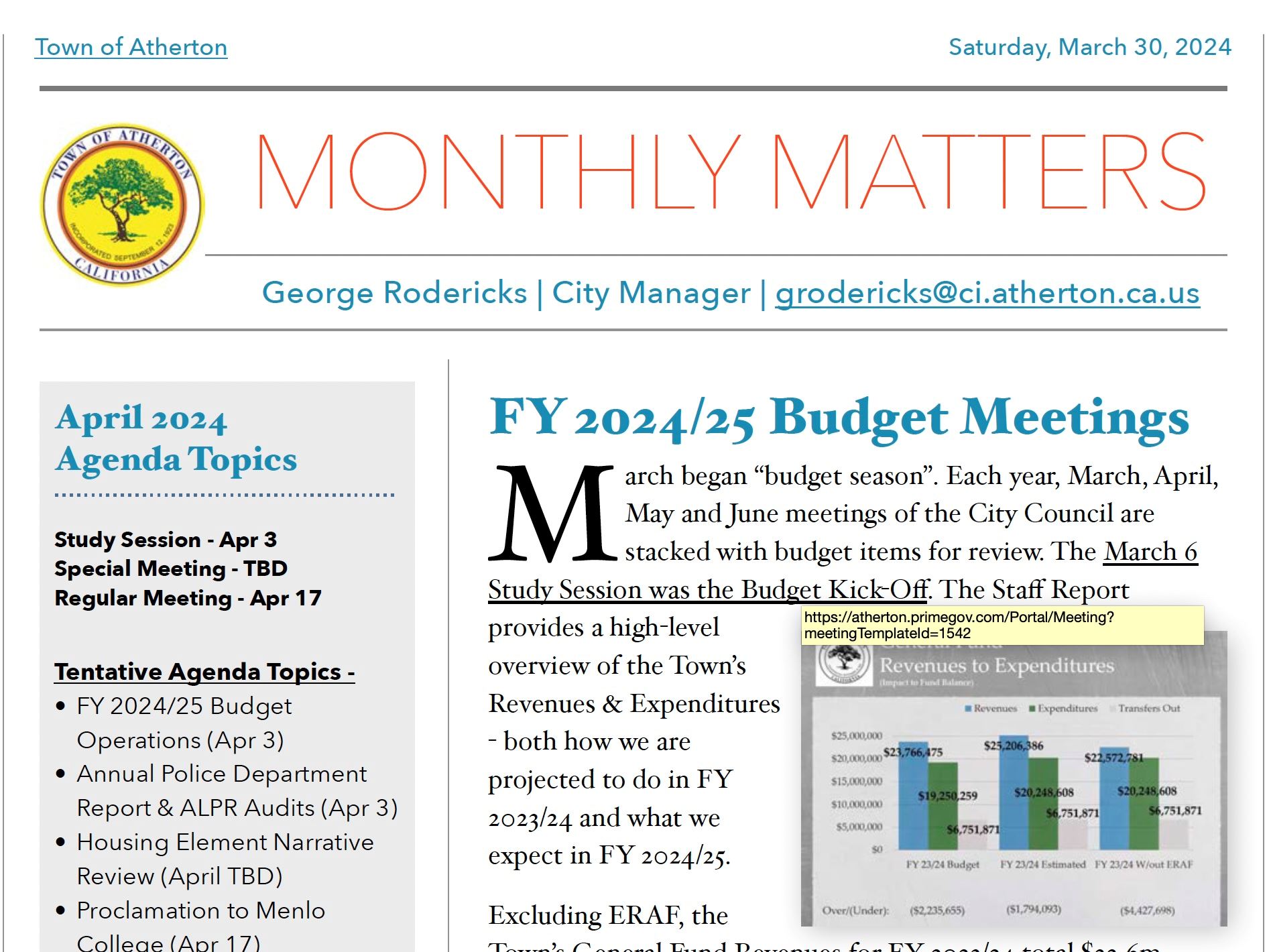 MONTHLY MATTERS MARCH 2024