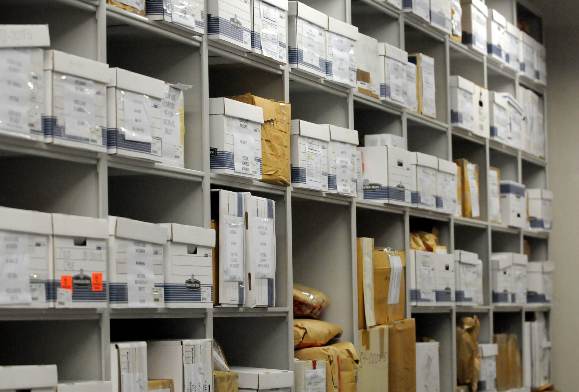 property and evidence boxes and files