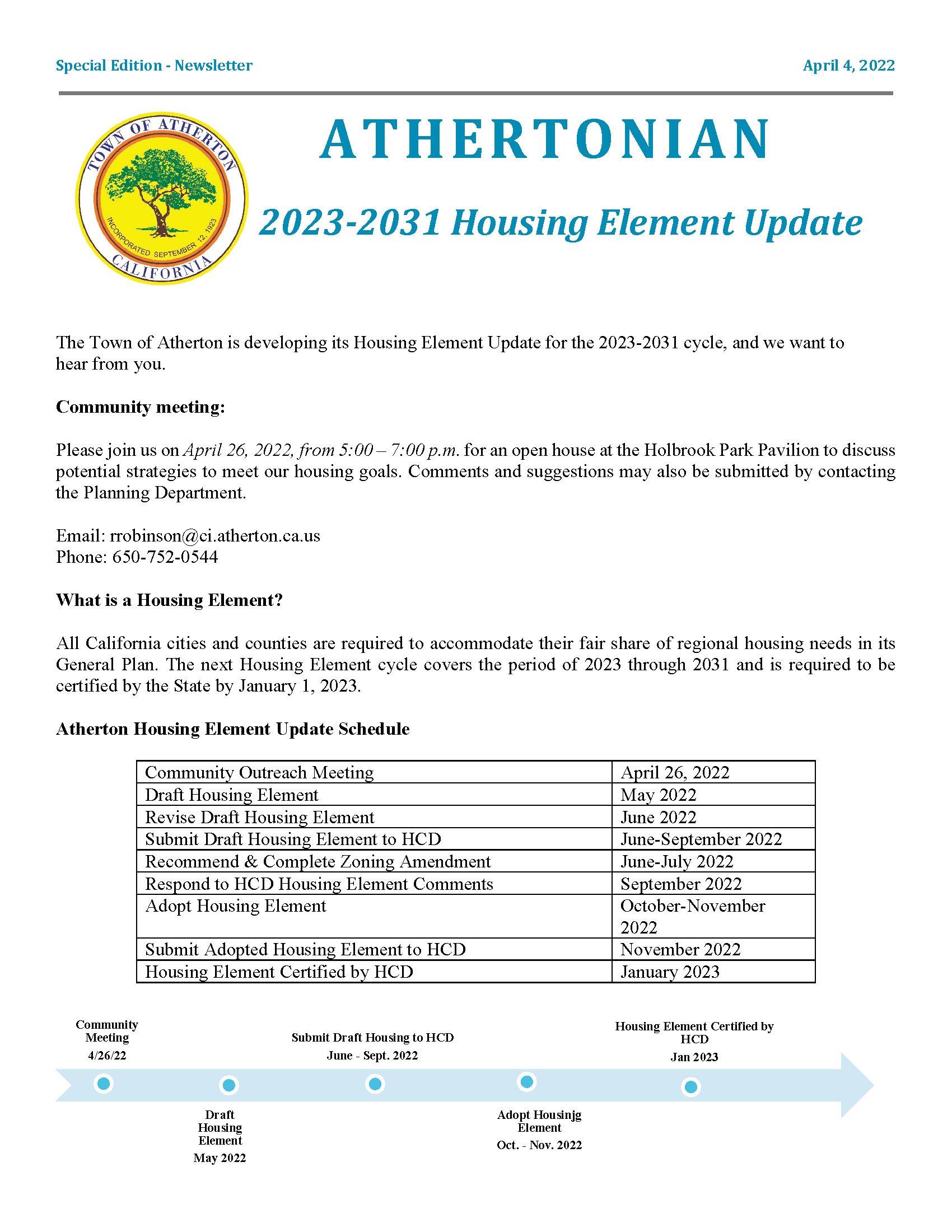 Housing Element Update - Special Edition Athertonian_Rev_Page_1