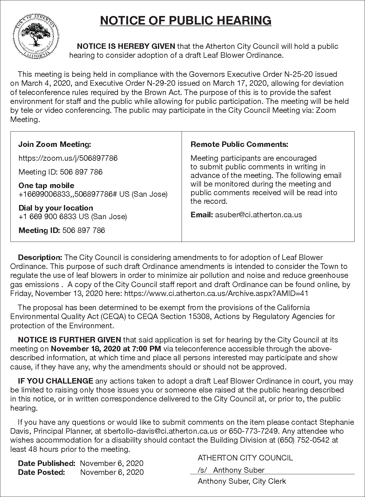 ORD Notice - Leaf Blowers - 11.18.20 CC